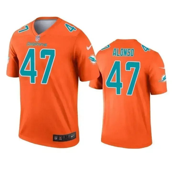 Men Miami Dolphins #47 Kiko Alonso Nike Orange Inverted Legend Game NFL Jersey